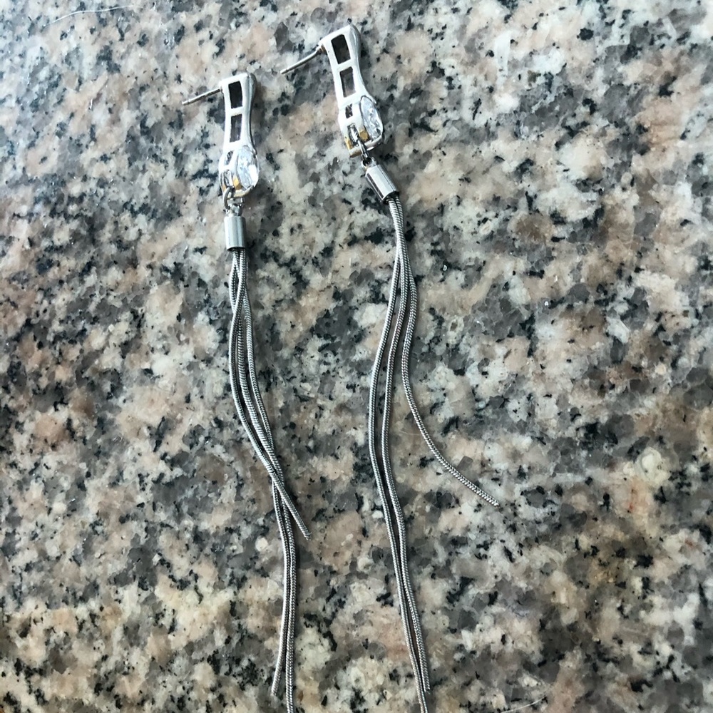 drop earrings with rhinestone